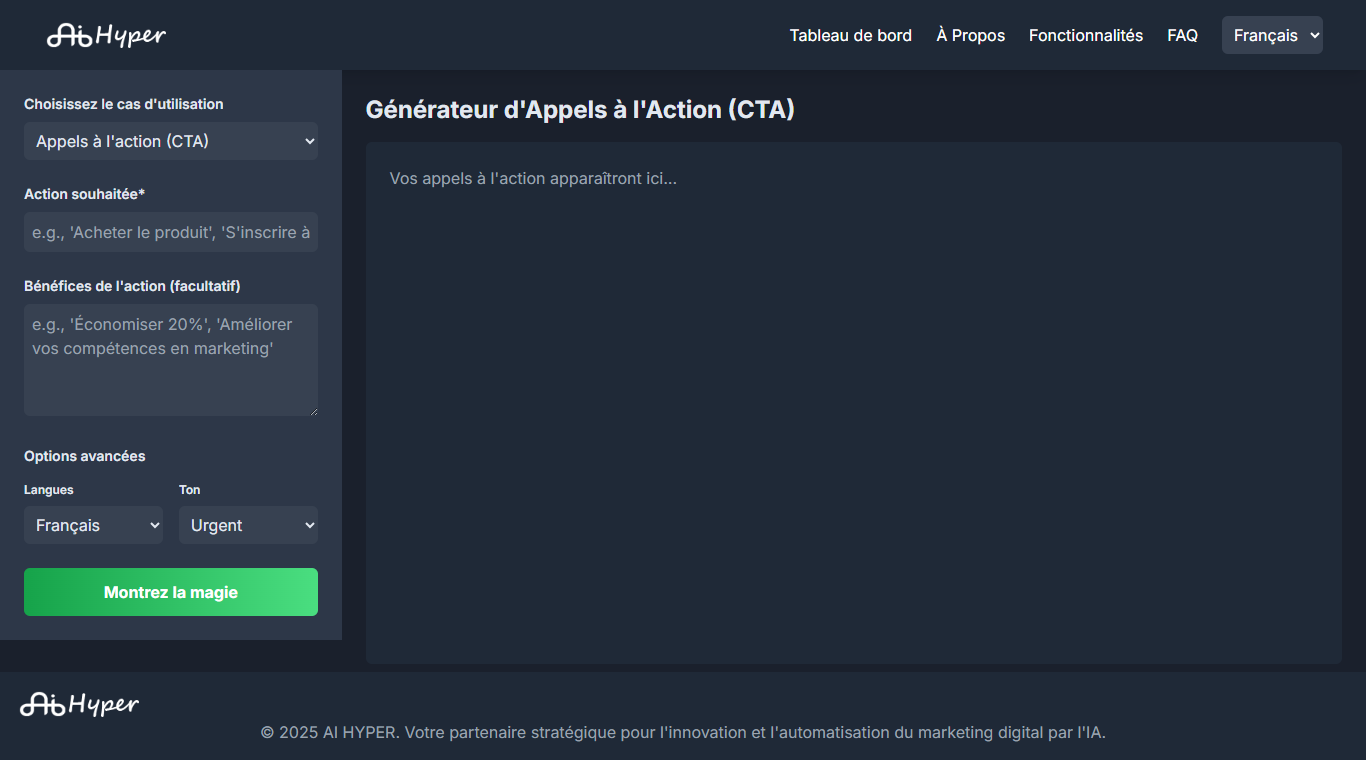 Générateur d'Appels à l'Action (CTA)