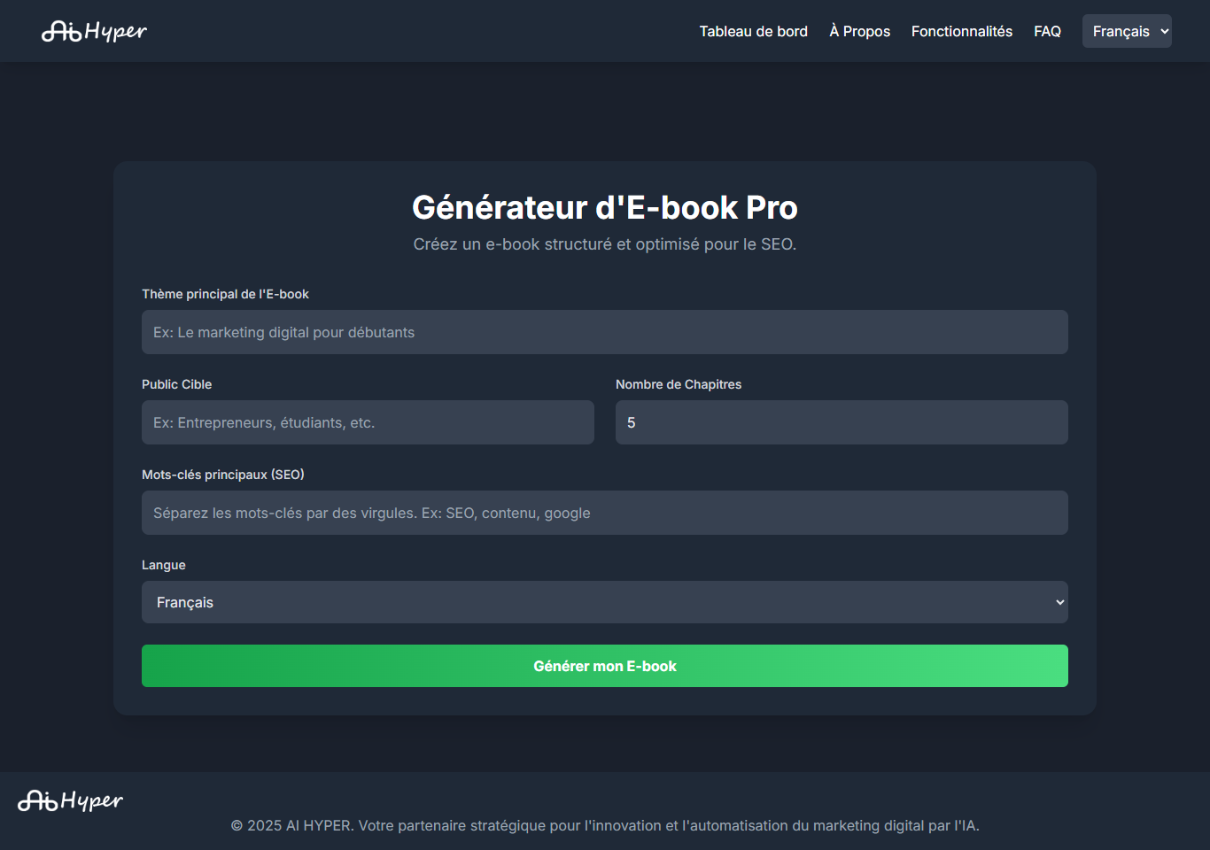 Générateur d'E-book Pro