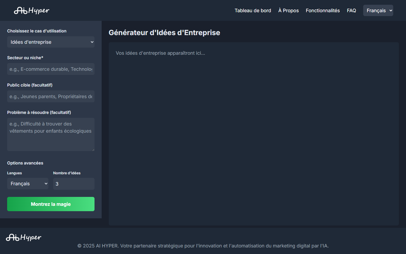 Générateur d'Idées d'Entreprise