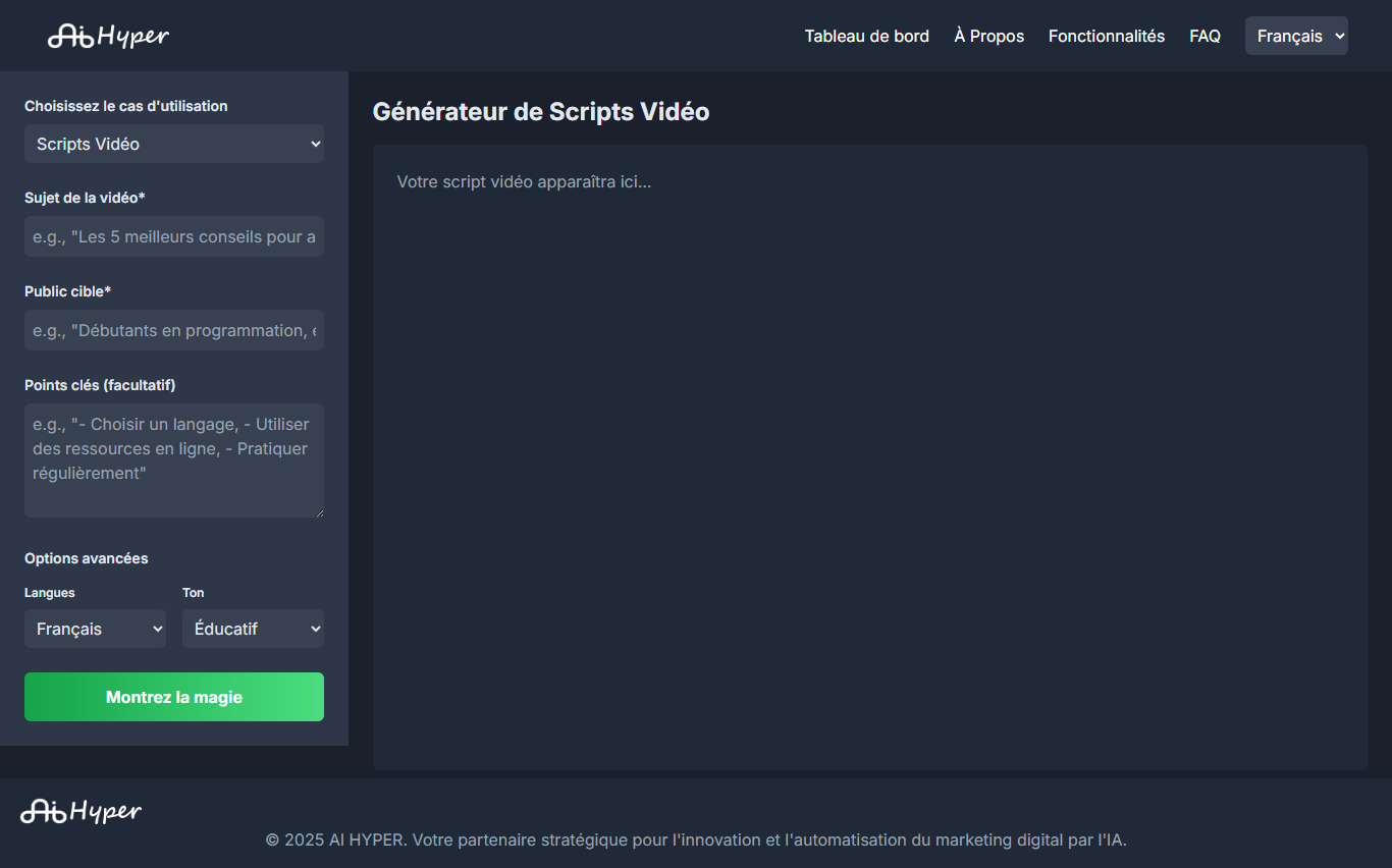 Générateur de Scripts Vidéo