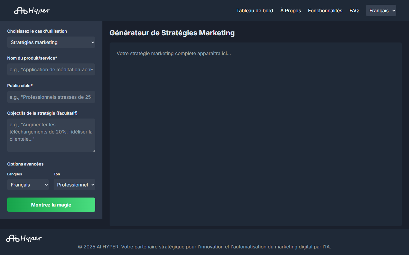 Générateur de Stratégies Marketing