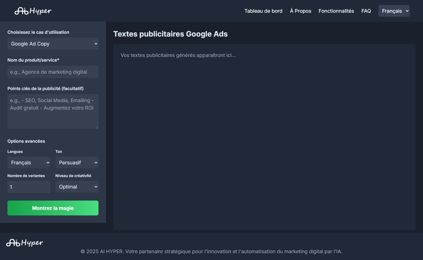 Texte Publicitaire Google Ads
